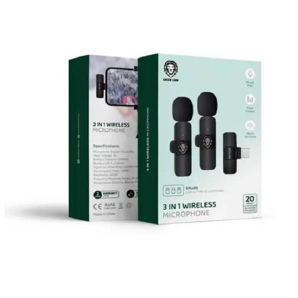 Green Lion 3 in 1 Wireless Microphone