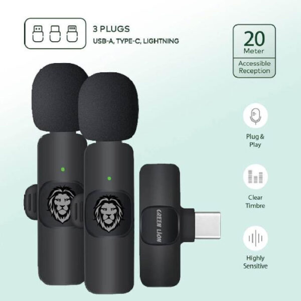 Green Lion 3 in 1 Wireless Microphone