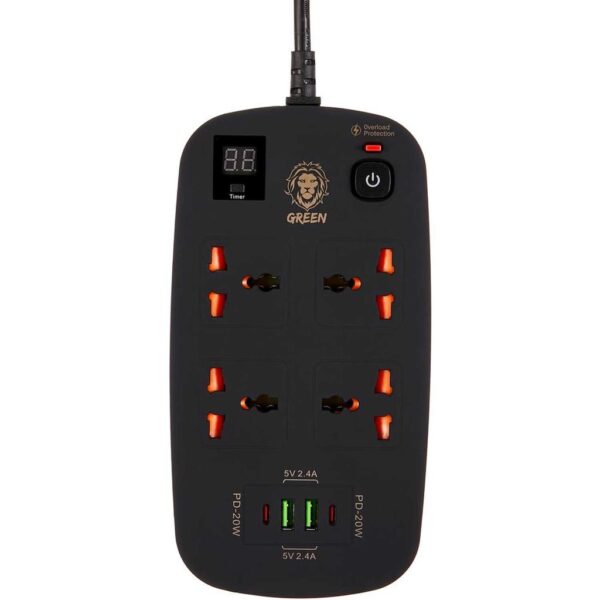 رابط و چندراهی هوشمند fast charge گرین لاین 3500 وات (3 متری)